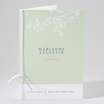 Livret de messe mariage gravure chic