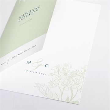 Livret de messe mariage gravure chic - Détail du livret