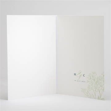 Livret de messe mariage gravure chic - Intérieur du livret