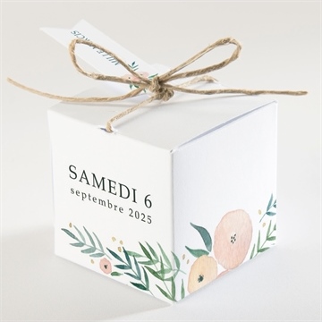 Boîte de dragées mariage printemps! - Dos de la boîte