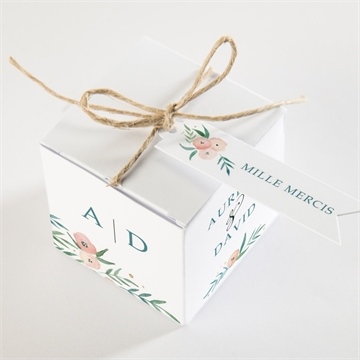 Boîte de dragées mariage printemps! - Dessus de la boîte