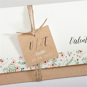 Faire-part mariage fraicheur d'été - Détail du faire-part