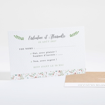 Carton réponse mariage fraicheur d'été