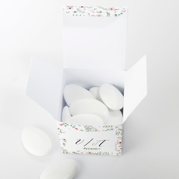 Boîte de dragées mariage fraicheur d'été - Intérieur de la boîte