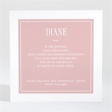 Remerciement naissance pour elle