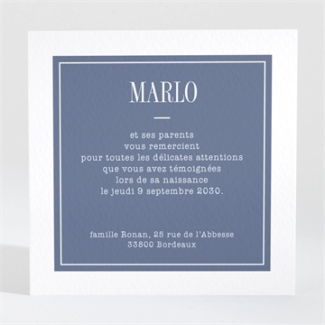 Remerciement naissance le voici