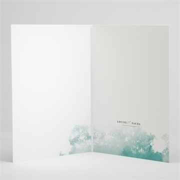 Livret de messe mariage aquarelle verte - Intérieur du livret