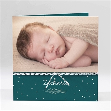 Faire-part naissance flocons délicats