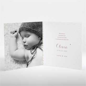 Faire-part naissance ma tribu rose - Intérieur du faire-part