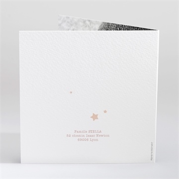 Faire-part naissance ma tribu rose - Dos du faire-part