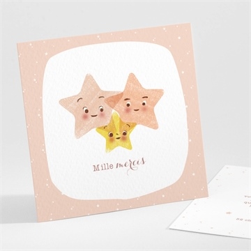 Remerciement naissance ma tribu rose