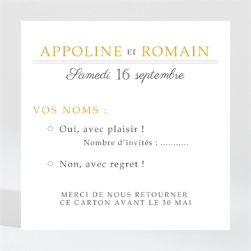 Carton réponse mariage doux plaisir