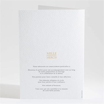 Livret de messe mariage doux plaisir - Dos du livret