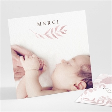 Remerciement naissance aquarelle vintage