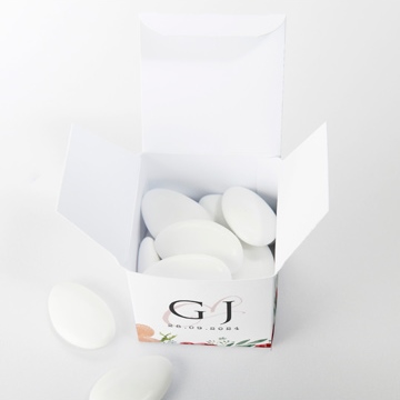 Boîte de dragées mariage jolis coquelicots - Intérieur de la boîte