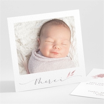 Remerciement naissance joli vintage