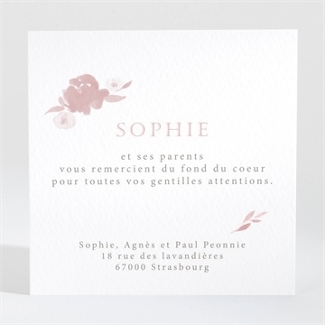Remerciement naissance joli vintage - Dos de la carte
