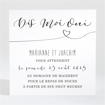 Carton d'invitation mariage dis moi oui!