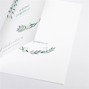 Livret de messe mariage douceur du pinceau - Détail du livret