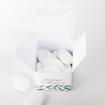 Boîte de dragées mariage douceur du pinceau - Intérieur de la boîte