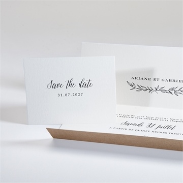 Faire-part mariage douce harmonie - Intérieur du faire-part