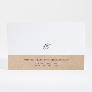 Carton réponse mariage douce harmonie - Dos du carton