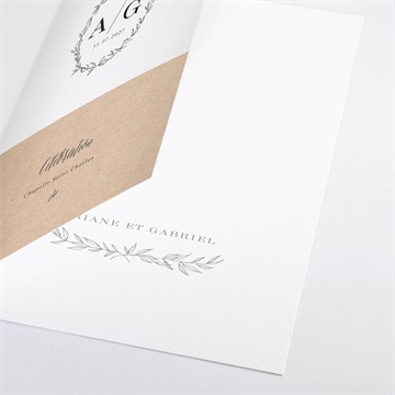 Livret de messe mariage douce harmonie - Détail du livret