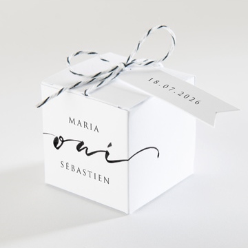 Boîte de dragées mariage elle a dit oui pocketfold