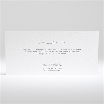 Remerciement mariage elle a dit oui - Dos de la carte