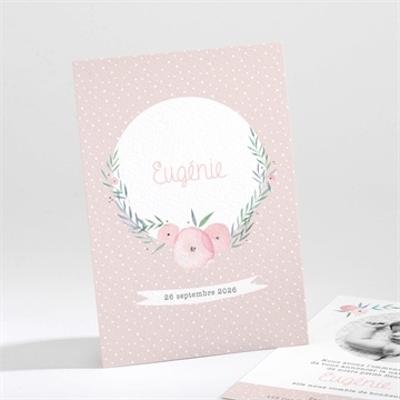 Faire-part naissance illustration florale