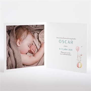 Faire-part naissance la fanfare! - Intérieur du faire-part