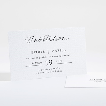 Carton d'invitation mariage liés pour toujours duo