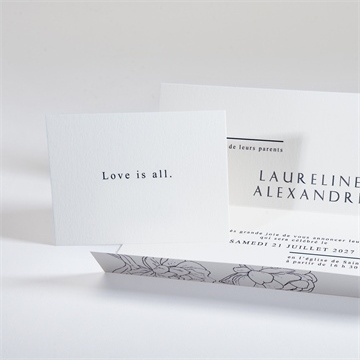 Faire-part mariage chic et moderne - Intérieur du faire-part