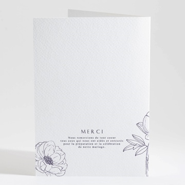 Livret de messe mariage chic et moderne - Dos du livret