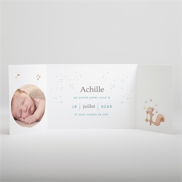 Faire-part naissance ma jolie fanfare - Intérieur du faire-part