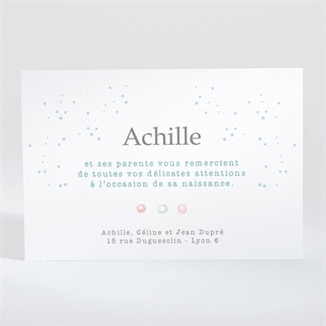 Remerciement naissance ma jolie fanfare - Dos de la carte