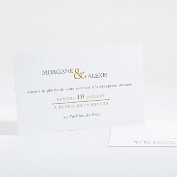Carton d'invitation mariage lettre moderne