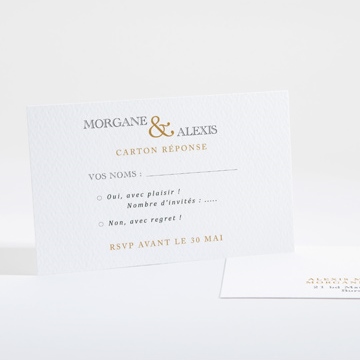 Carton réponse mariage lettre moderne