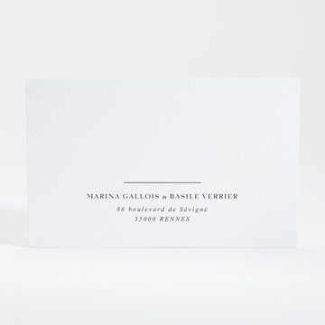 Carton réponse mariage médaillon - Dos du carton