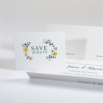 Faire-part mariage oui en relief - Intérieur du faire-part