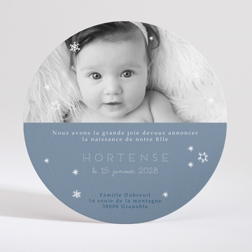 Faire-part naissance ours polaire & co - Dos du faire-part