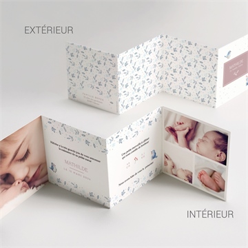 Faire-part naissance mon petit oiseau - Vue détaillée