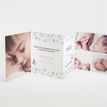 Faire-part naissance mon petit oiseau - Intérieur du faire-part