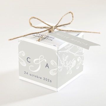 Boîte de dragées mariage esperluette