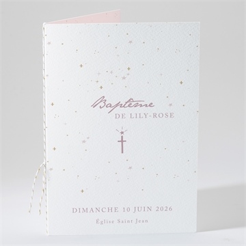 Livret de messe baptême simple design