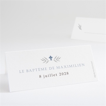 Marque-place baptême mosaïque de photos