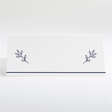 Marque-place mariage bleu romantique - Dos du marque-place