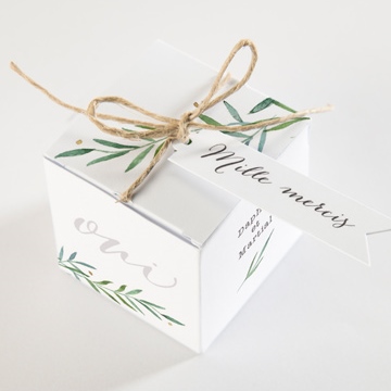 Boîte de dragées mariage oui ! - Dessus de la boîte