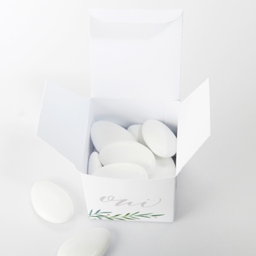 Boîte de dragées mariage oui ! - Intérieur de la boîte