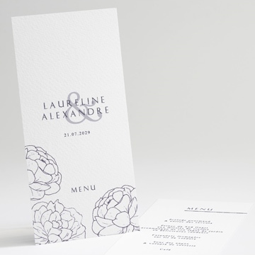 Menu mariage chic et moderne